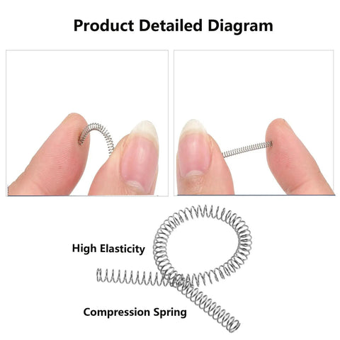 Compression Spring Wire Two Millimeter Diameter Outer Diameter Twenty Eight Millimeter Free Length One Hundred Fifty Millimeter Stainless Steel 304 Rust Resistant
