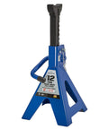 Double Locking 12 Ton Jack Stands Pair With 24,000 Pound Capacity Built Tough Heavy Duty Cast Iron Ratchet Drive Large Saddle Surface