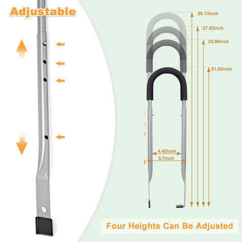 Kids Bicycle Safety Trainer Push Bar Handle adjustable heights diagram