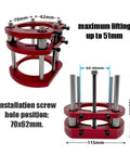 Heavy Duty Aluminum Router Table Insert Plate Packed With Smooth Action Router Lift And Lock Tight Centering Bushing For Dead Nuts Precision Wood Milling In Any Home Shop showing dimensions and lifting mechanism.