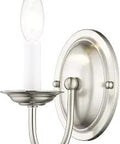 Brushed Nickel One Light Wall Sconce With Transitional Style, Dope Modern Yet Classic Indoor Lighting Fixture In Steel Finish