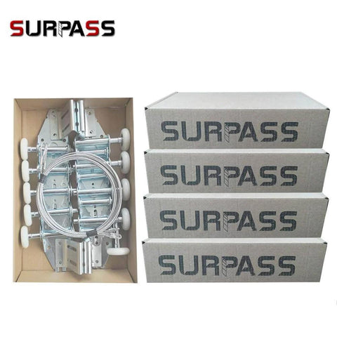 Heavy Duty Garage Door Hardware Kit With Nylon Roller Sealed Bearings Rust Resistant Galvanized Hinges And Top Bracket Plus Seven Foot Wire Rope