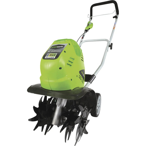 40V Cordless 10 Inch Tiller Cultivator with 4Ah Battery and Charger Included for Breaking Up Hard Compact Soil into Loose Dirt