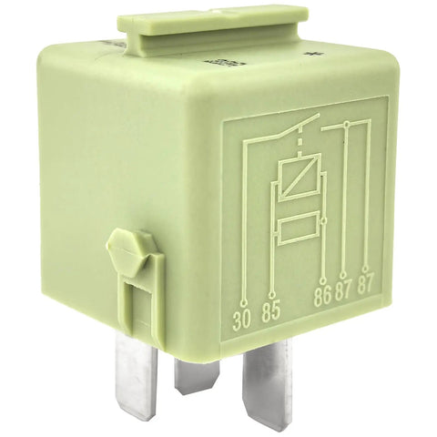 Close-up of Four Pack 12V DC 40A 5 Pin SPDT Automotive Relay for BMW E46 E90 E70 X5 Mini Cooper R56 Replacement