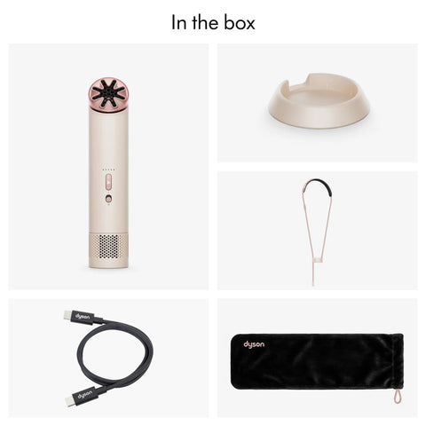 HushJet Mini Personal Fan With Quiet Evaporative Cooling, Up To Fifty-Five MPH Airflow, Ultra Quiet Desk Top Cooler In Stone And Blush, Portable On The Go Cooling For Hot Days, Sleek Compact Comfort with accessories.