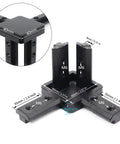 Eight Pieces 4040 Aluminum Extrusion Corner Brackets For 40 Series Frames, 3 Way Tri End Cap Connectors With Screws, Zinc Alloy