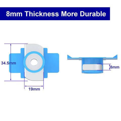 Workhorse Grade 3/8-16 Nylon Slot Nuts For Strut Channel Hardware, T Slot Squeeze Cone Nuts With Zinc Plating, 8mm thick durable design.