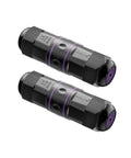 IP68 Waterproof RJ45 Coupler For Outdoor Cams And IP Gear Shielded Ethernet Connector For Cat6 Cat5e Cat5 PoE Ready Ultra Tough PA66 Weatherproof Housing Compact 3.64 Inch Outdoor 2 Pack