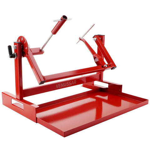 Heavy Duty Motorcycle Engine Stand For Vertical Single Cylinder 2 Stroke Or 4 Stroke Engines, Red Finish