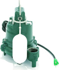 Heavy Duty Automatic Submersible Sump Pump 3 10 Hp 115 Volt for no sweat dewatering, featuring a float and discharge pipe.