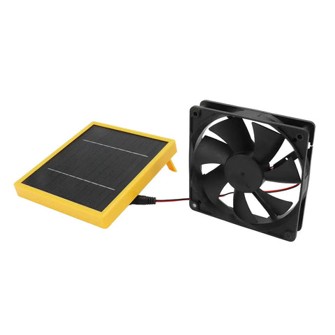 Portable Solar Powered Fan Kit With Bracket For Heat Dissipation In Chicken Coops And Greenhouses, 5W 12V Ventilation Fan With High Efficiency Mono Solar Panel For DIY Cooling And Fresh Air