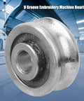 Close-up of metal U-groove SG15 track-guide bearing 5x17x8 mm