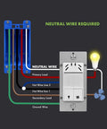 Wiring diagram for Dual Tech Humidity Sensor Switch With PIR Motion For Hands-Free Bathroom Ventilation And Light Control