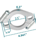 Straight Shot Exhaust Flange Repair Kit For 2.5 Inch Muffler Pipes featuring 2.5in flange, 0.3in thick galvanized carbon steel.