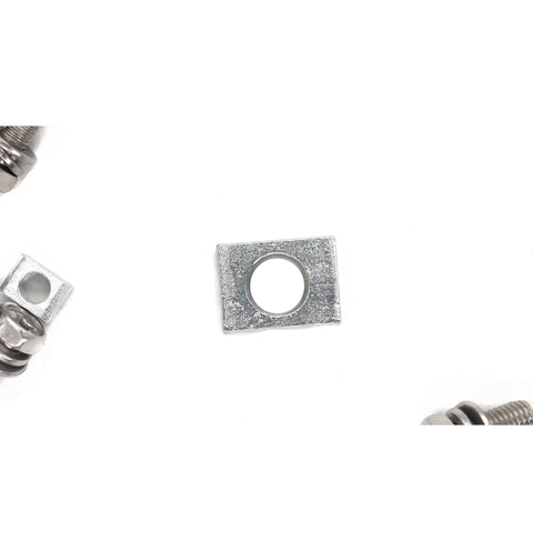 Top Shelf M6 X 16Mm Motorcycle Battery Terminal Bolts And Square Nut Kit 6 Pack Stainless Steel 304 square nut on white background