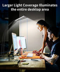 Dual 70cm Gooseneck LED Desk Lamp With 154 LEDs Dimmable 3 Color Temperatures And 10 Brightness Levels Clip On Reading Light