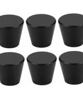 Built Tough Black Round Cabinet Knobs Package Of Six Heavy Duty Aluminum Dresser Handles smooth grip for modern drawers.