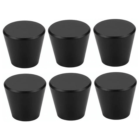 Built Tough Black Round Cabinet Knobs Package Of Six Heavy Duty Aluminum Dresser Handles smooth grip for modern drawers.