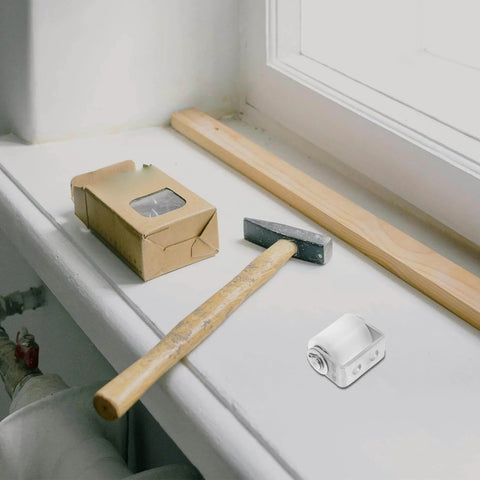 Heavy Duty Stainless Steel Sliding Gate Roller With Nylon Bearing Wheel And Mounting Bracket on window sill with tools