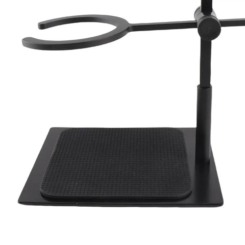 Premium Adjustable Pour Over Coffee Dripper Stand featuring a smart double layer brewing station base with black textured mat.