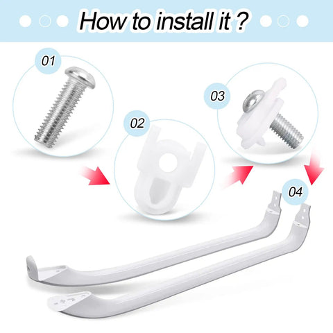 Installation steps for Door Handle Mounting Stud Kit For Refrigerator Replacement, Easy Install, 2 Pack, AP7175647 WR01X39781 WR01X25070