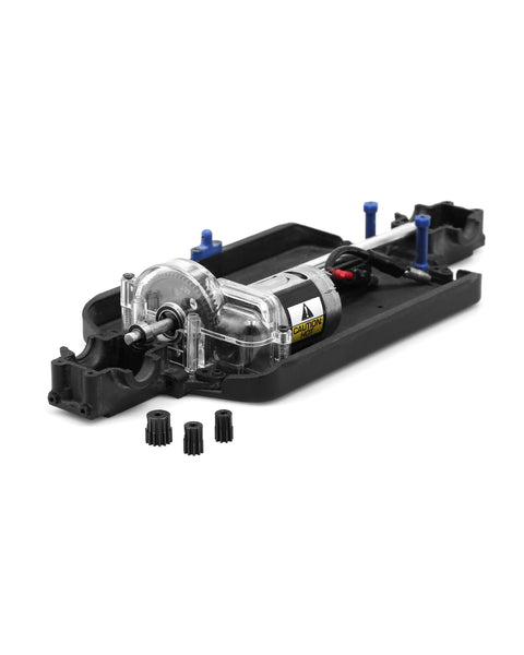 RC car chassis with motor and Hardened Steel Pinion Gear Set 48DP 9T 10T 14T 2mm Shaft Bore For 1 To 18 Scale RC Cars Beefed Up