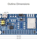 Dual-Band GPS Module for Raspberry Pi and Jetson Nano With L1 and L5 Positioning, GNSS Expansion Board, dimensions diagram