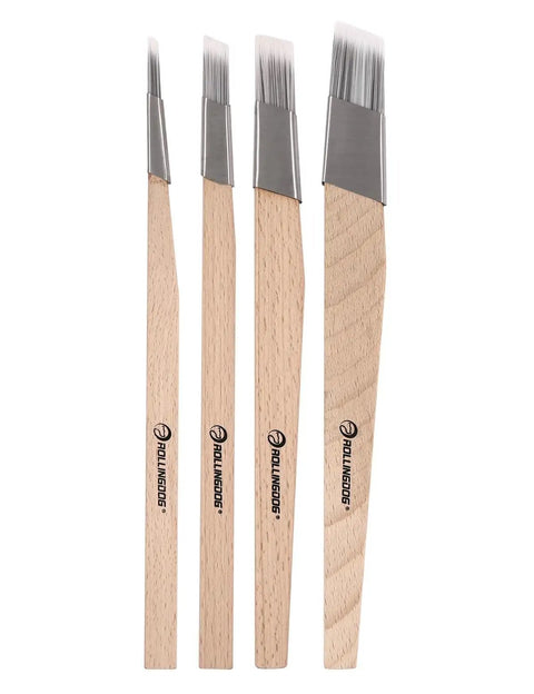 Score Big On Crisp Trim Lines With This 4 Piece Paint Brush Set Featuring Dense Synthetic Bristles And Rust Proof Stainless Ferrules.