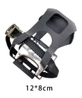Bike Pedals With Toe Clips And Straps For Indoor Cycling And Home Gym Training, 12x8cm size, black adjustable strap