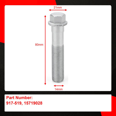 Front Wheel Hub Bearing Mounting Bolts Hardware Kit 4 Piece Set Fits Silverado 2500 3500 Express Suburban GMC Sierra Savana Yukon 1999 To 2019 Replaces 15719028 917 519, single bolt with dimensions