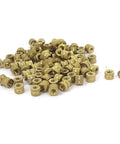 100 Pcs M3 X 4mm Knurl Thread Insert Nuts Brass Tone For Injection Molding Ultrasonic Heat Set Install Round Metal Threaded Inserts