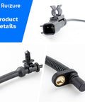 Heavy Duty Rear ABS Wheel Speed Sensor Direct Swap For Dodge Grand Caravan And Chrysler Town And Country No Fuss Plug And Play Two Pack showing detailed parts including connectors and mounting.