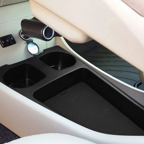 Center Console Cup Holder Organizer For Toyota Prius 2010 2011 2012 2013 2014 2015 Replacement Box With Removable Silicone Mats