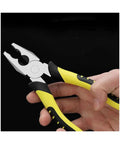WHSDBPXP 6-inch diagonal cutting pliers with yellow and black grip held in hand