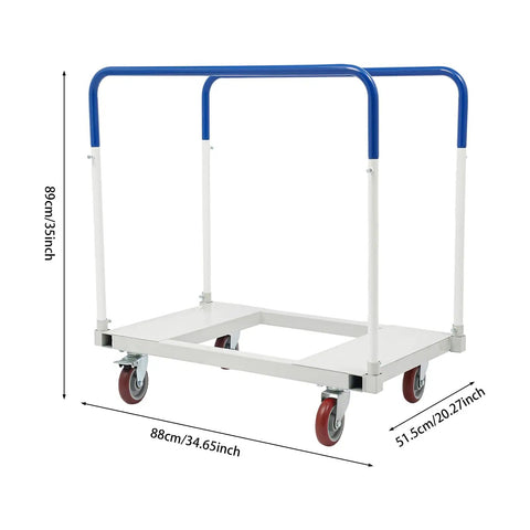 Beefy Heavy Duty Moving Dolly With 1500 Lb Capacity, Steel Platform Cart, Four Wheel Panel Cart, Rugged Steel Frame For Moving Heavy Gear And Equipment, Ideal For Garages, Warehouses, And Loading Jobs, Smooth Roll With Four Wheel Design, 88cm x 51.5cm