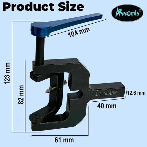 Straight Up Kickass Ball And Radius Turning Tool For Bench Top Metal Lathe Shapes Slick Curves In Brass Aluminum Steel Wood No Sweat Tuning Workshop Ready Precision Gear measuring 123mm by 104mm, showcasing dimensions.
