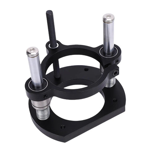 2 Jaw Clamping Router Lift Base With 2.8 Inch Stroke, Built Tough From Aluminum Alloy And Stainless Steel Table System For 64mm And 66mm Trimming Machines, Rock Solid, Rustproof, Smooth Height Adjustment, Ideal For Precision Woodworking, black