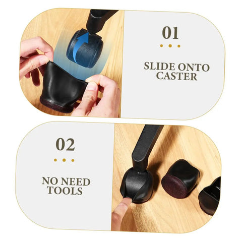 25 Pack Salon Chair Caster Cups Wheel Protectors Hella Tough Silicone Floor Savers Professional Grade Anti Scuff Rolling Office Desk Furniture Carpet Hardwood Zero Mess Guaranteed