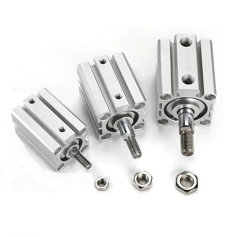 Three Compact 63mm Bore Pneumatic Cylinders With Square Thin Body And Outer Teeth For Industrial Automation Heavy Duty Performance SDA63 Series