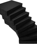 MyLifeUNIT EVA washer pads, 8-pack, black anti-vibration mats for washing machines and dryers (side view)