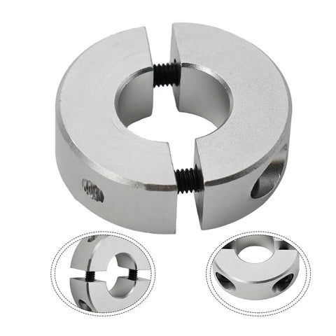 Rock Solid Double Split Shaft Collar Clamp Made From Anodized Aluminum Alloy Fits 13 To 30 Millimeter Shafts Includes 1 Pack 16mm on shaft