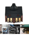 One Piece Push Button Switch for Angle Grinder and Four Inch Polisher, black and brown, for easy install in power tools.