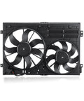 Beefed Up Dual Radiator And Condenser Cooling Fan Assembly Replacement For Volkswagen Jetta 2.0L Bora 2006 2010