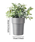 Stealth Mini Flower Pot Safe With Realistic Plant Deco And Key Lock Secret Stash Box For Cash Keys Phones 15cm gray ABS pot with faux plant.