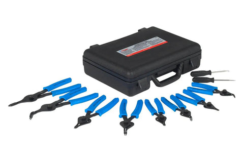 Stinger Internal and External Snap Ring Pliers Set 8 Piece Pro Grade Heavy Duty Fixed Tips Pliers With Thumbscrew Conversion for Quick Swap