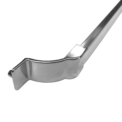 Knockout Bright Chrome Towel Bar With Heavy Duty Mounting Brackets For Framed Sliding Shower Doors and Bathtub Enclosures, chrome close-up detail