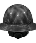 Carbon Fiber Full Brim Hard Hat With 6 Point Ratchet Suspension OSHA ANSI Rated Lightweight Head Protection For Men On The Job Site