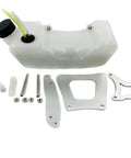 Retro Fit Gas Fuel Tank Kit for FS106 Trimmer with Mounting Accessories Replacement ABS Tank 4126 350 0400 High Strength No Fuss Easy Install Stihl Compatible shown with components.