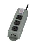 3-Outlet Heavy Duty Power Strip With Metal Housing, Mountable Wall Or Under Desk, 9 Ft Cord, On Off Switch Cover, Ideal For Garage Shop