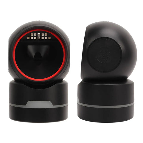 USB Desktop Barcode Scanner With Auto Sensing Fast Reads 1D 2D And QR Codes From Paper Or Screens, hands-free wide angle scan